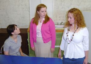 Kate Glasheen (Lenny) and Kelsey Celek (Babe) and Mindy Heithaus (Meg) Photo